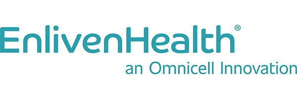 Teal on white logo that reads, "EnlivenHealth: an Omnicell Innovation"